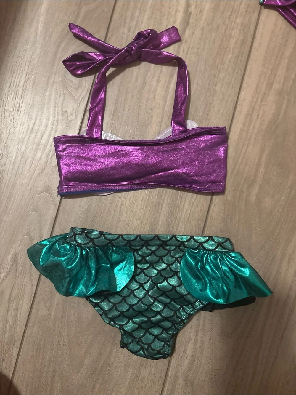 Infant Mermaid Bikini Costume Set with Headband